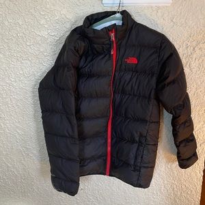 Boy Black North Face coat size XL 18-20
